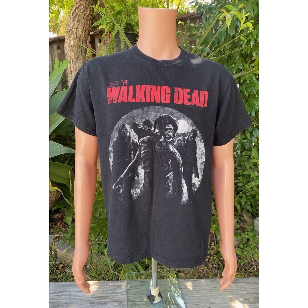 The Walking Dead Shirt Men's Large Black Zombies TV Promo Y2K 2012 AMC